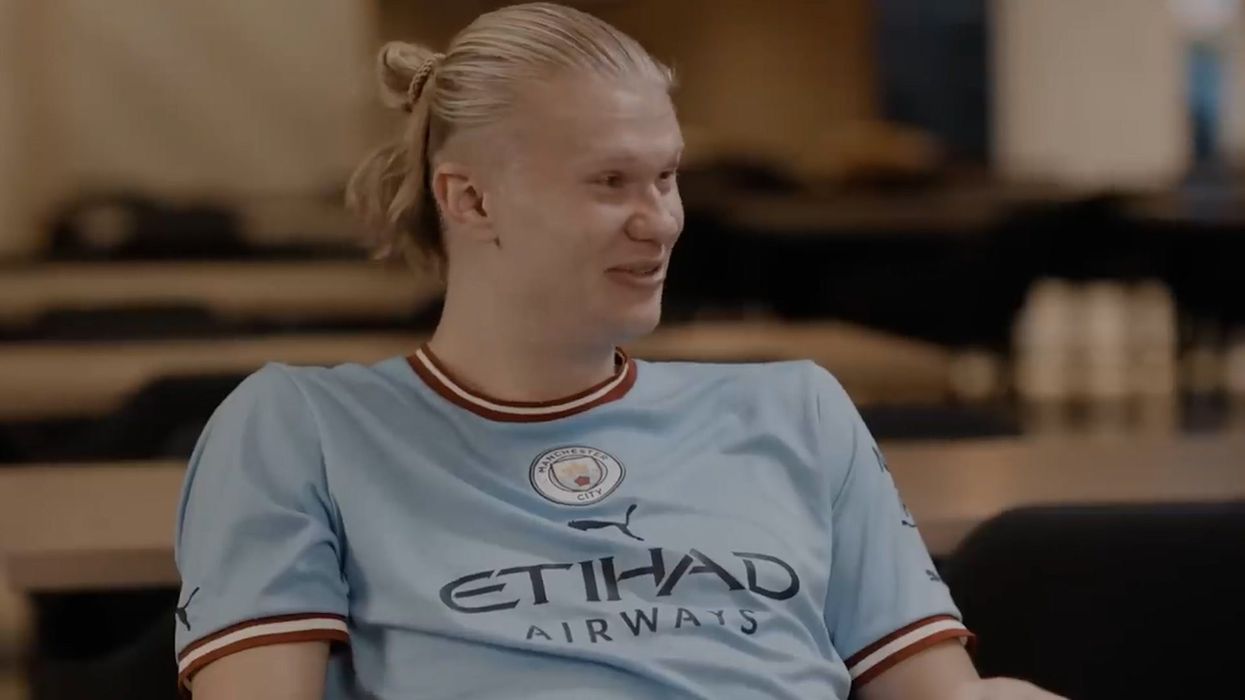 Erling Haaland mocking John Stones' Barnsley accent is absolutely flawless