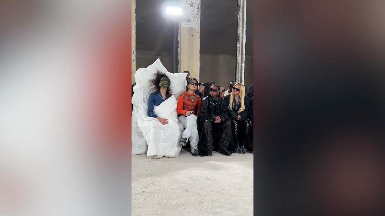 Rapper bizarrely dressed as a bed at Paris Fashion Week goes viral