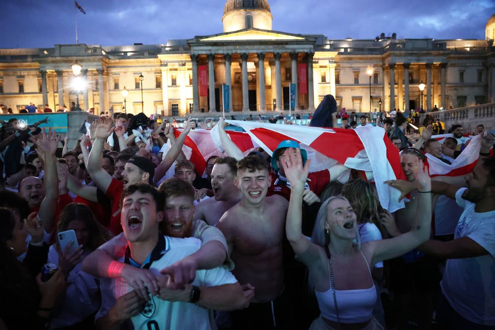 Euro 2020 - Fans gather in London ahead of Ukraine v England