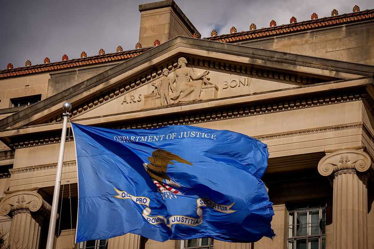 Exterior of the Department of Justice.