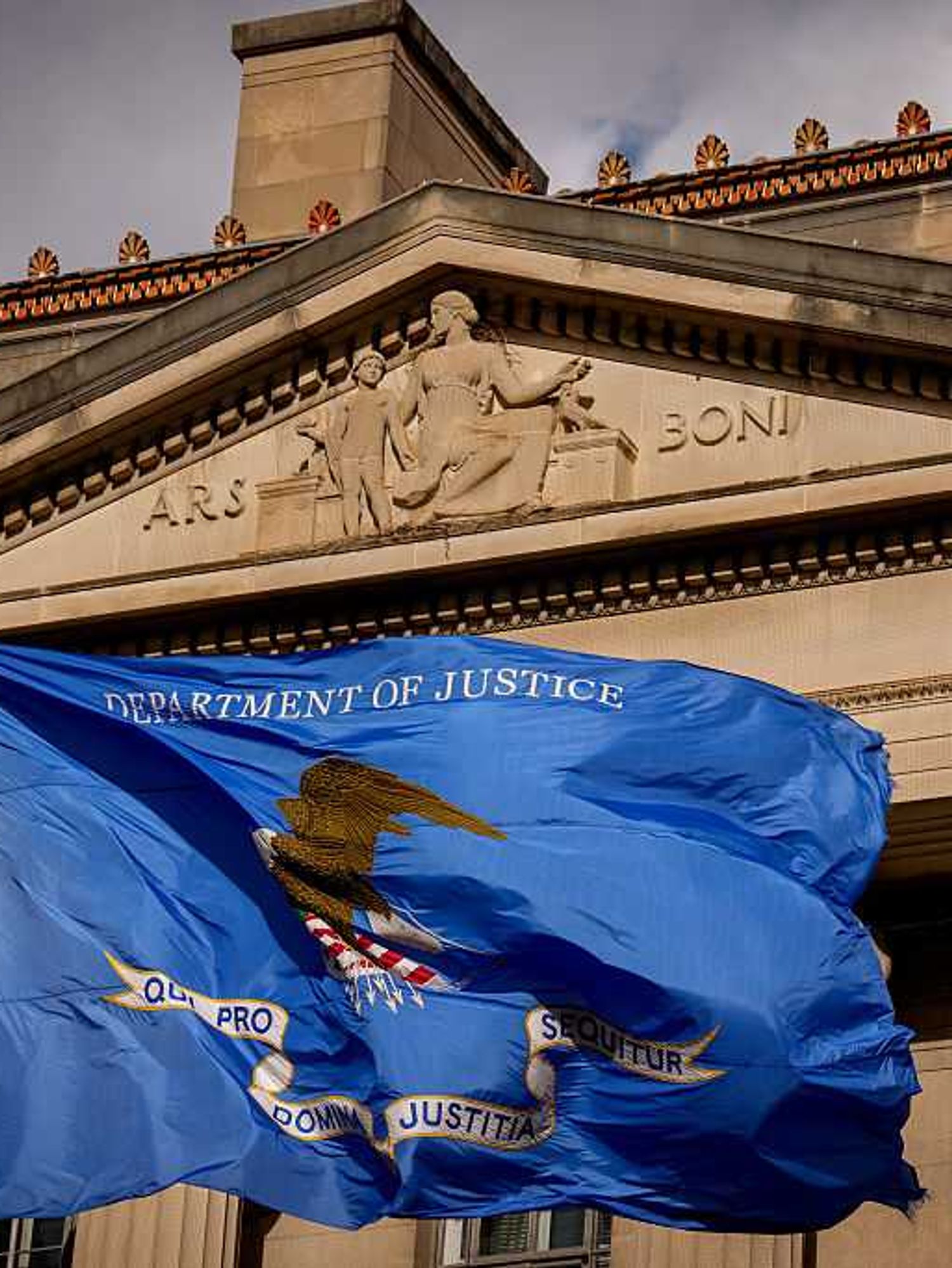 Exterior of the Department of Justice.