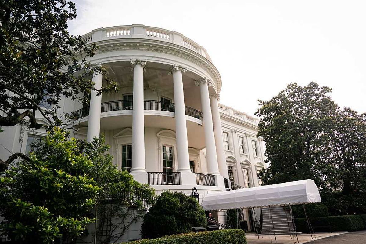 Exterior of White House.