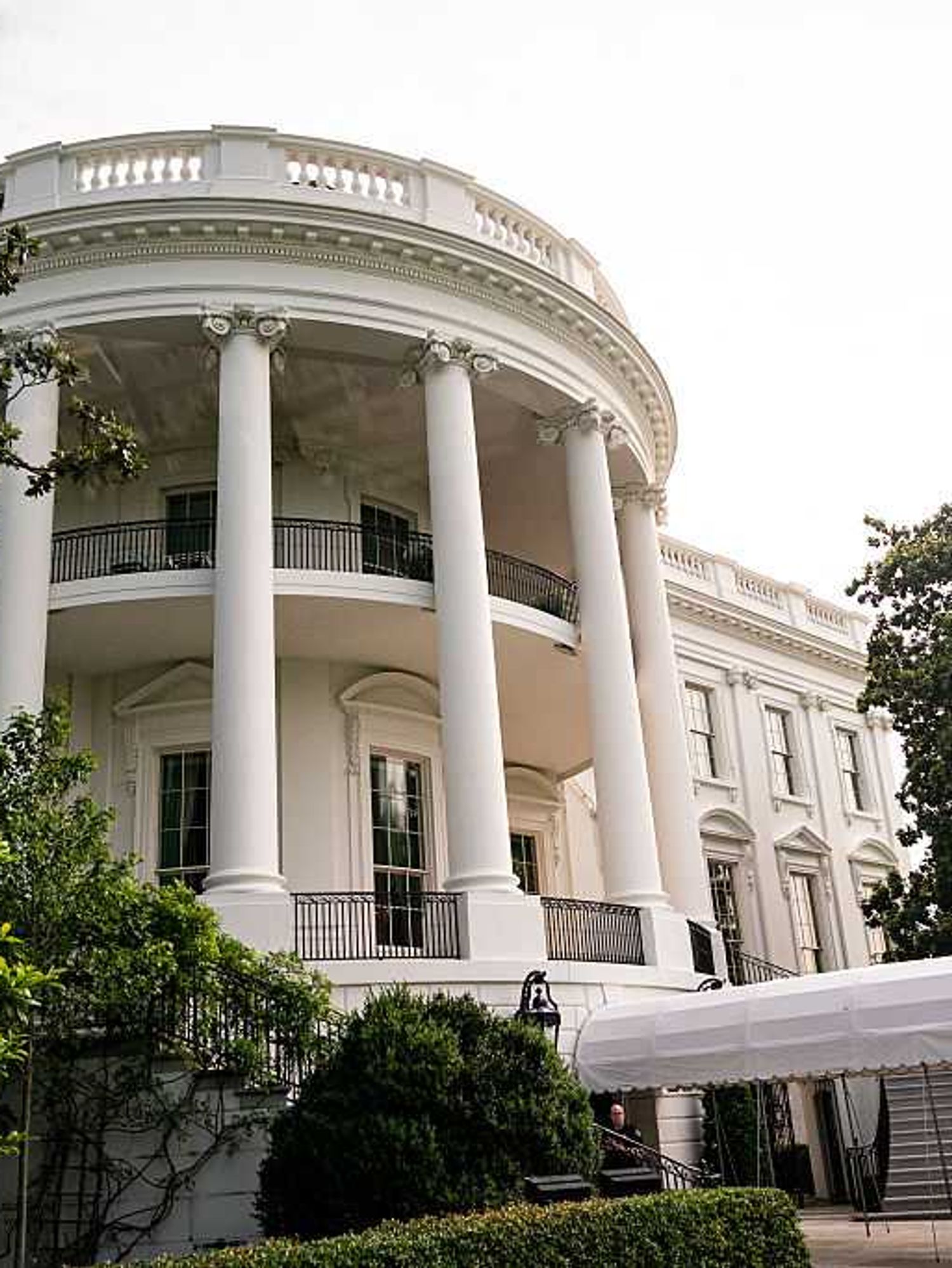 Exterior of White House.