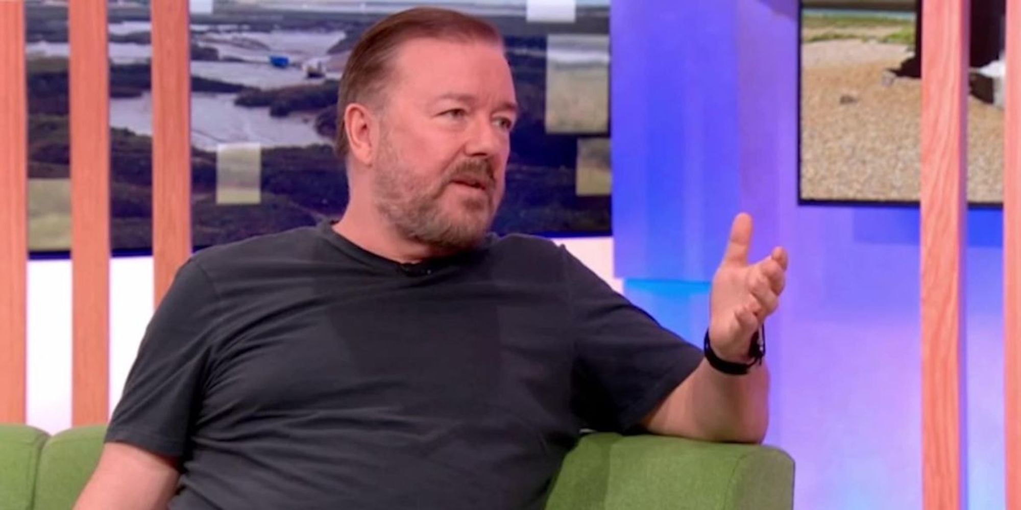 Ricky Gervais jokes 'I'm fat and old and going to die' in awkward