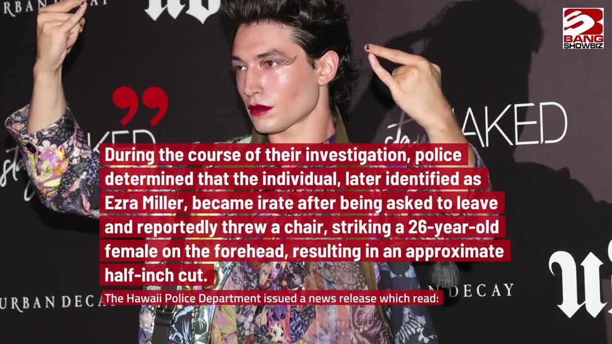 Ezra Miller arrested for second time in weeks after allegedly throwing a chair at a woman