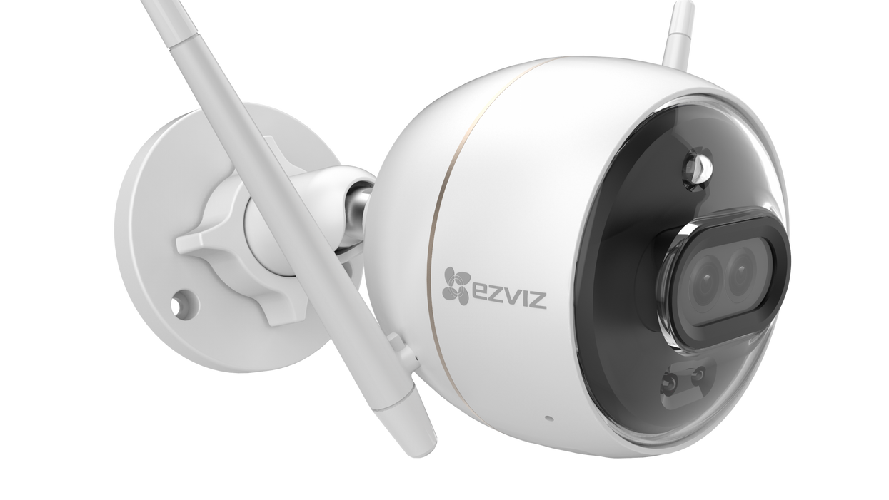 EZVIZ Outdoor Security Camera Dual Lens 1080P, Excellent Color Night Vision, Active Light & Siren Alarm with PIR Motion Detection, Weather Proof, Two-way Talk, the First Dual Lens Security Camer
