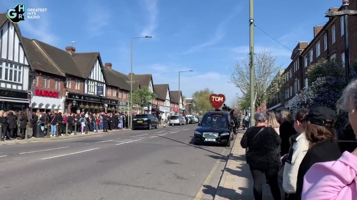 The Wanted fans line the streets of south London as Tom Parker's funeral takes place