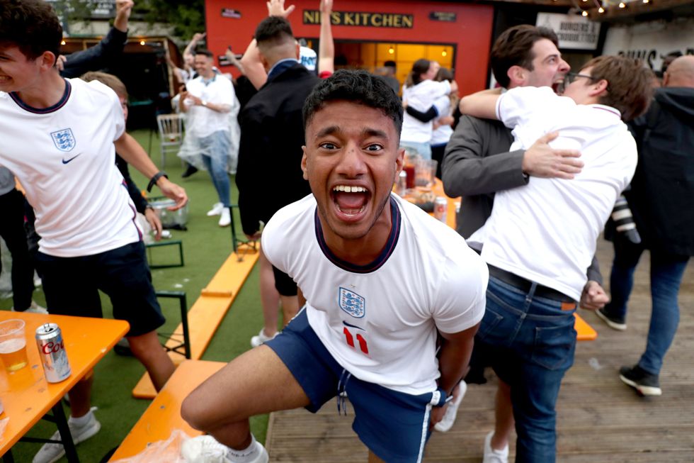 Fans watch England v Germany