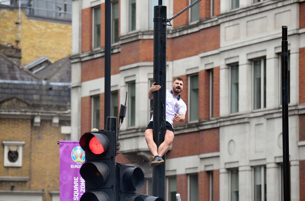 Fans watching Italy v England - UEFA Euro 2020 - Final