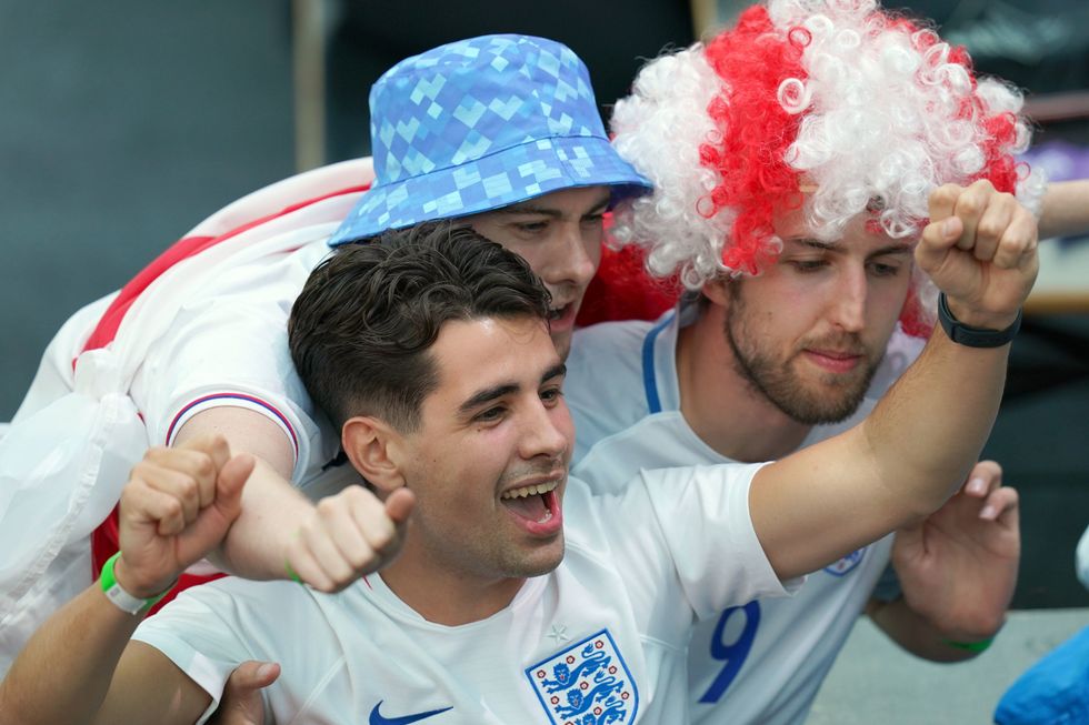 Fans watching Ukraine v England