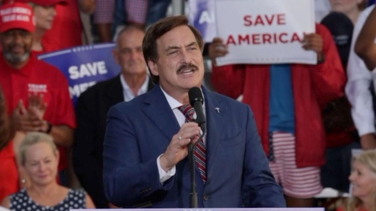 Mike Lindell uses hurricane devastation as backdrop for pillow commercial