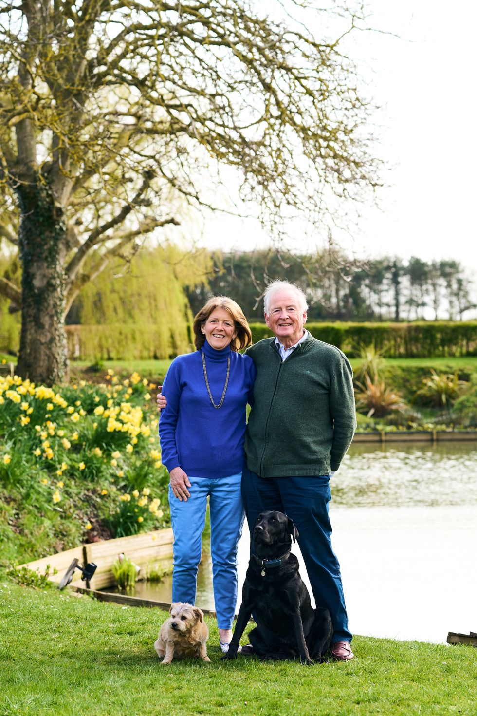 Fee Sharples with husband John and dogs Inca and Pickle CREDIT Britain\u2019s Next Top Dog