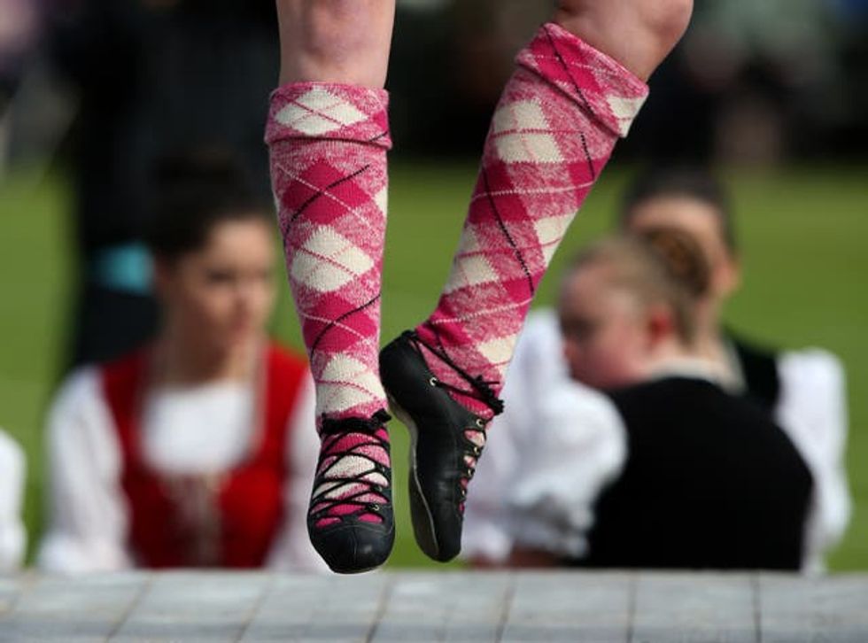 Feet performing highland dancing