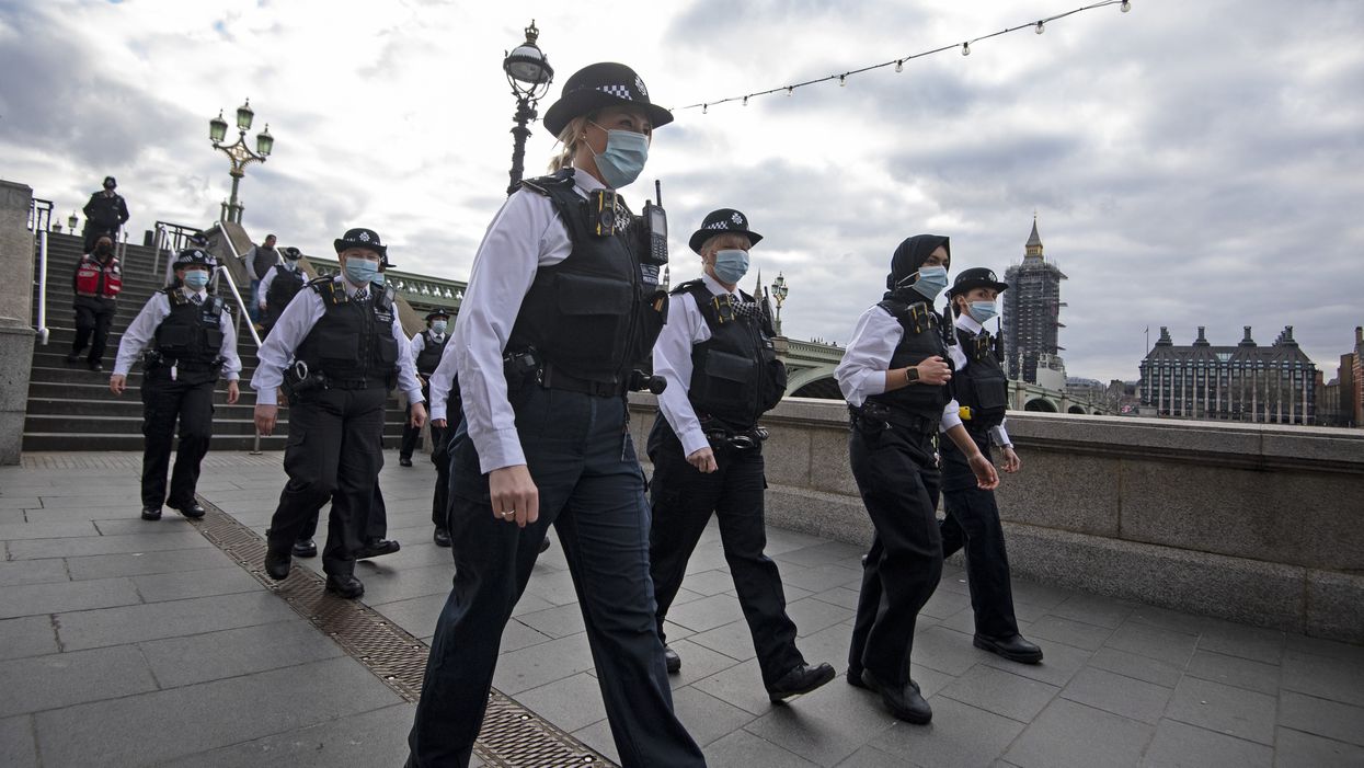 Female police officers on South Bank