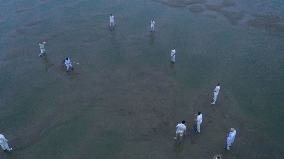 Fielding positions were taken up (Steve Parsons/PA)