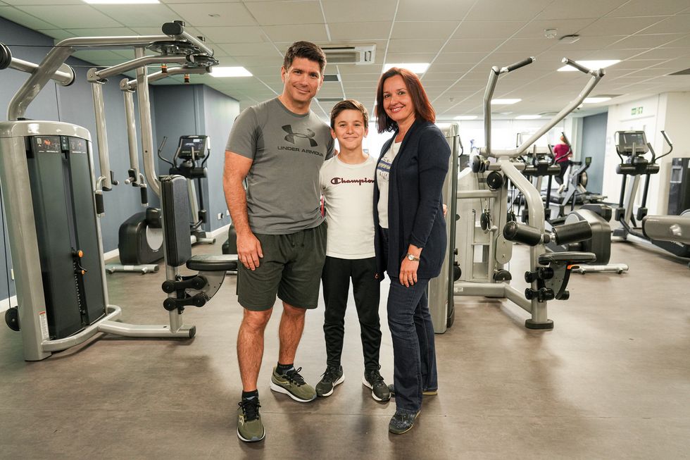 Filip with his parents