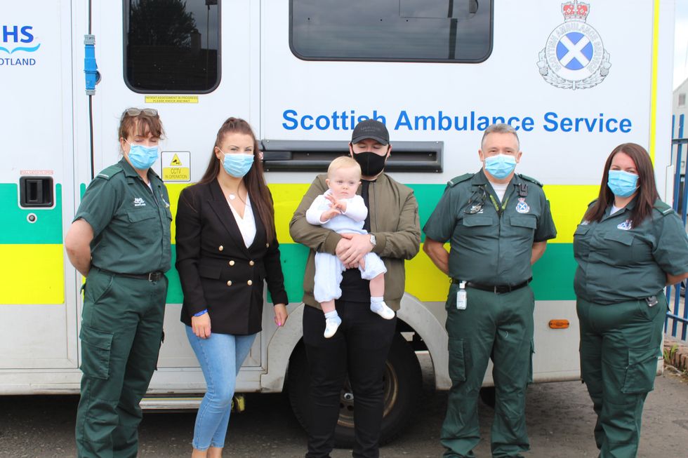Finlay Mackenzie, family and paramedics