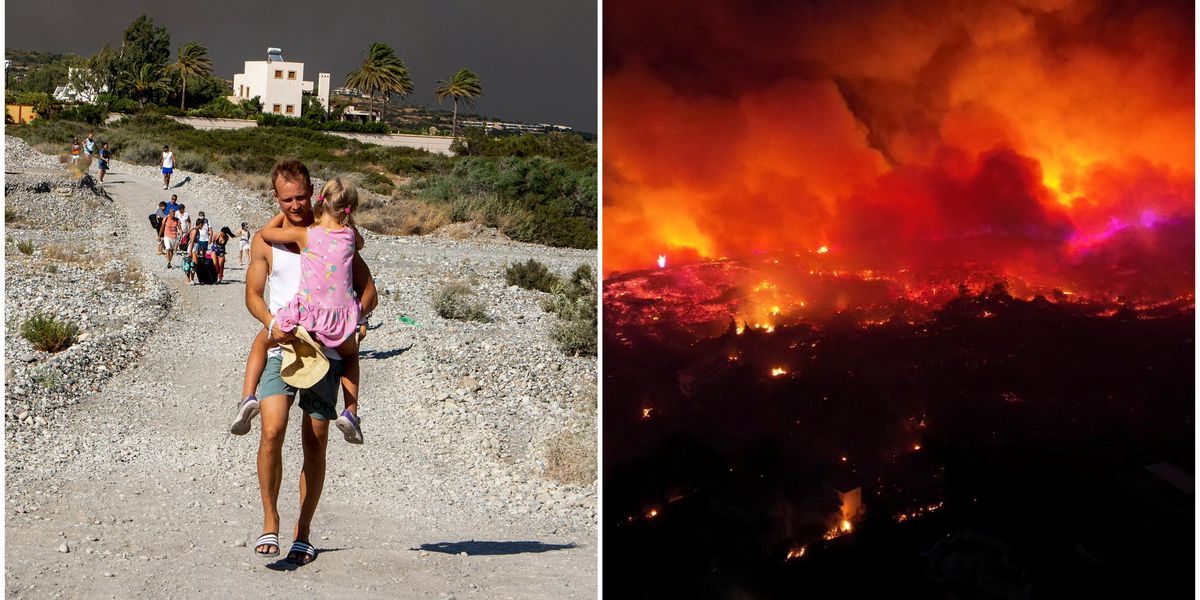 Nasa Fire Rhodes Images of the Greece wildfires in Rhodes and Corfu | indy100