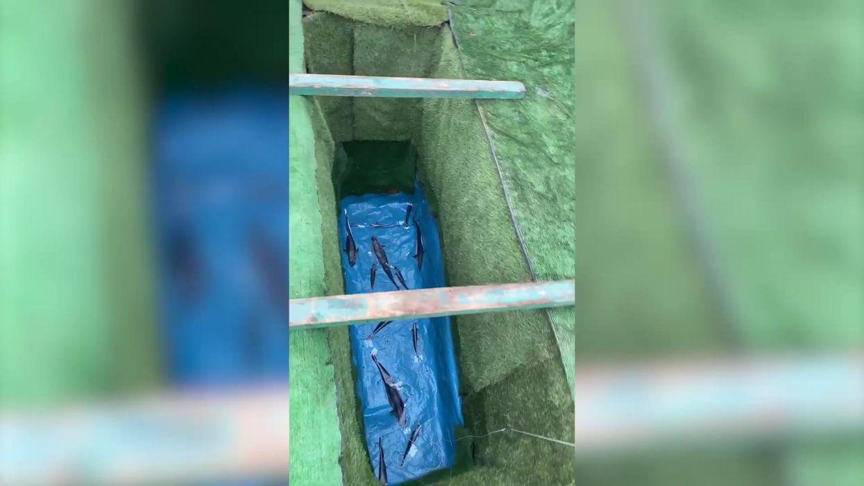 Fisherman gets angling themed graveside tribute at funeral