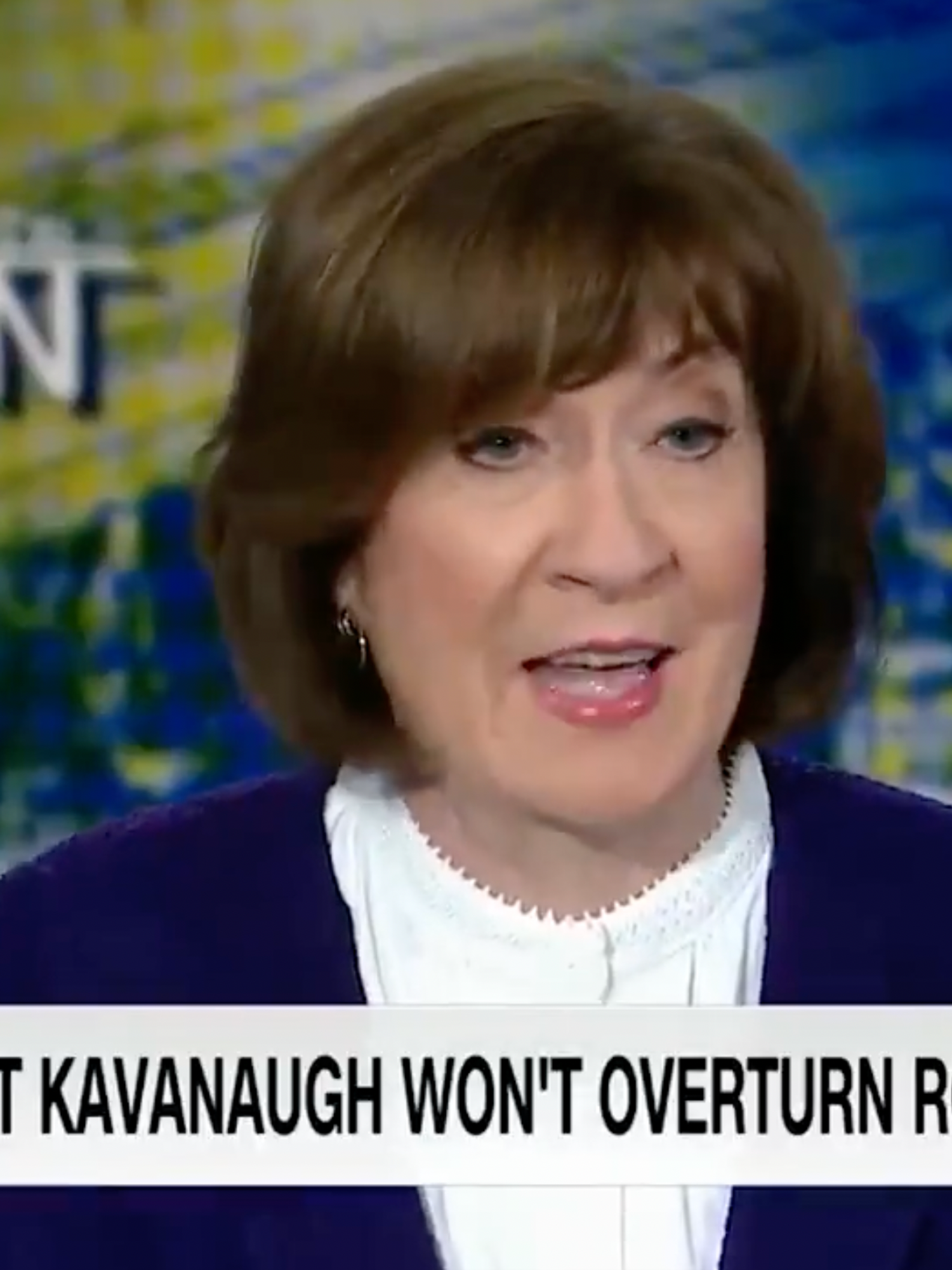 Awkward supercut of Susan Collins saying she didn't think Kavanaugh would overturn Roe v Wade