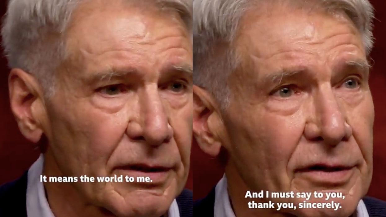 Harrison Ford fights back tears in emotional Indiana Jones