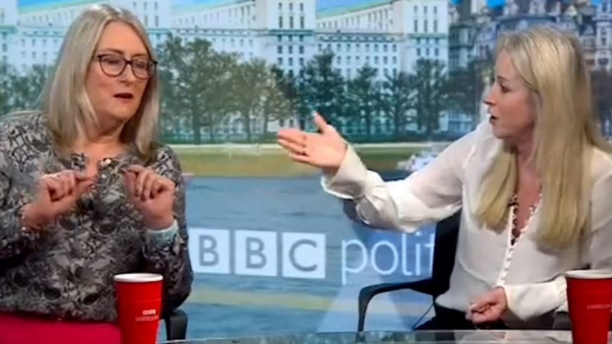 Savage moment former home secretary tells journalist to 'shut up' on live TV