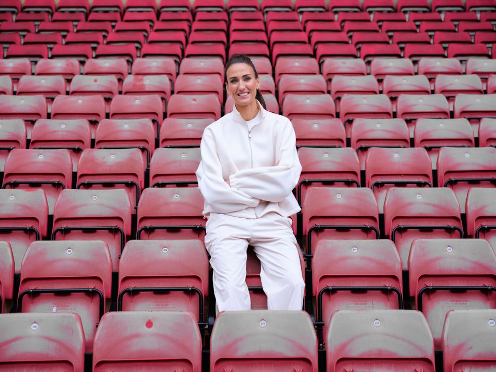 Former Lioness Jill Scott sat in a football stadium