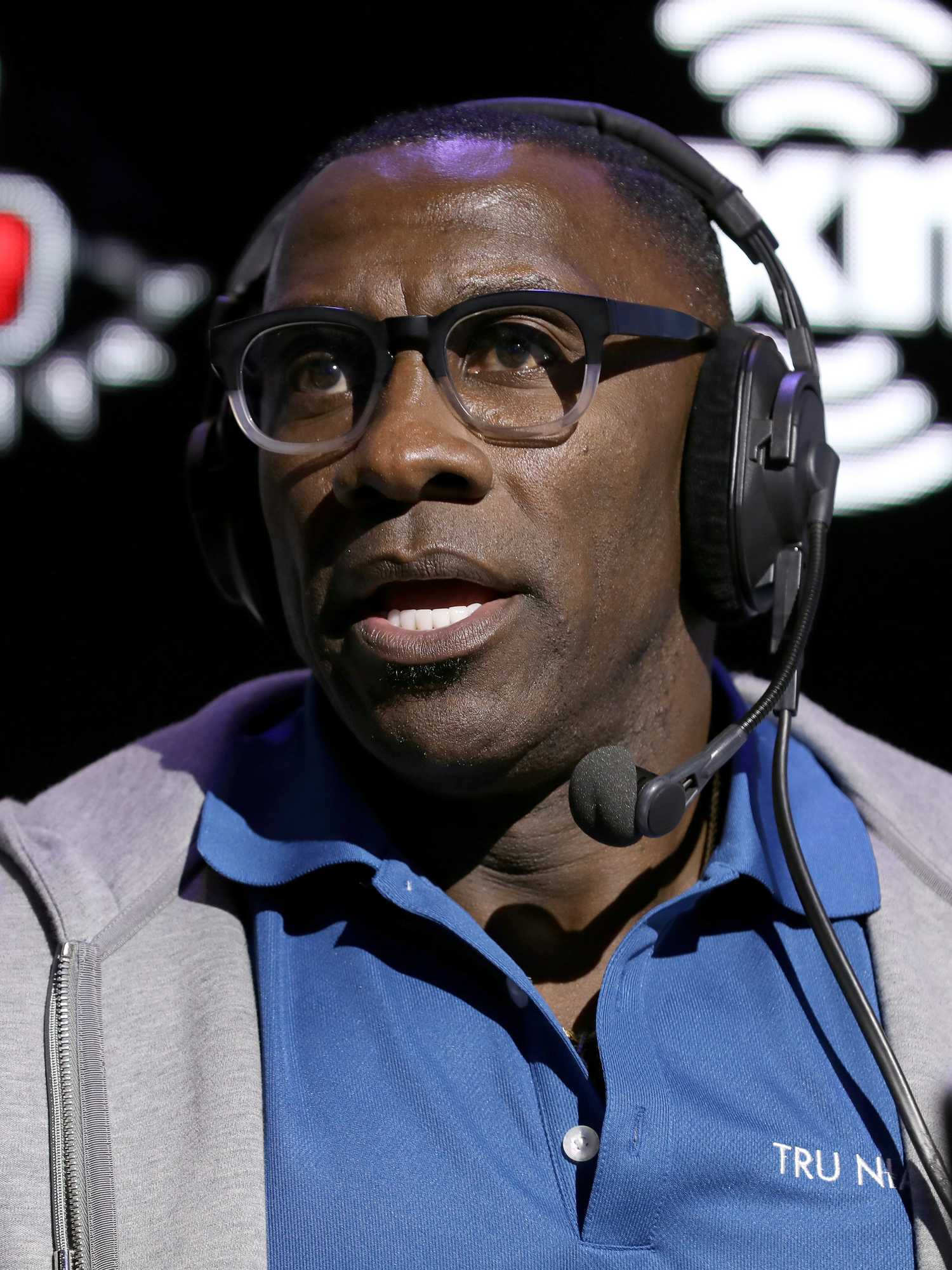 Former NFL player Shannon Sharpe speaks onstage during day one with SiriusXM at Super Bowl LIV on January 29, 2020 in Miami, Florida