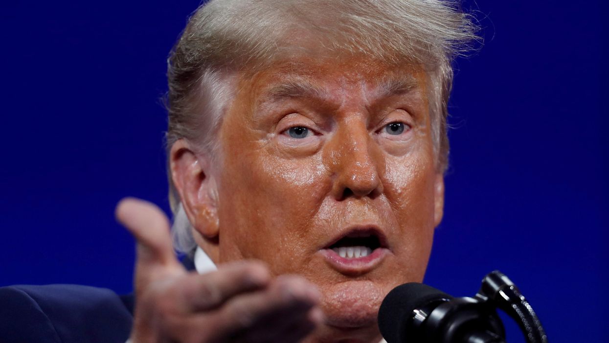 Former US President Donald Trump speaks at the Conservative Political Action Conference (CPAC) in Orlando, Florida, US 28 February, 2021
