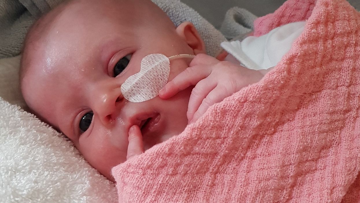 Four-month-old Florentina became the 50th patient to receive a life-saving thymus transplant at GOSH (Family handout courtesy of GOSH/GOSH Charity/PA)