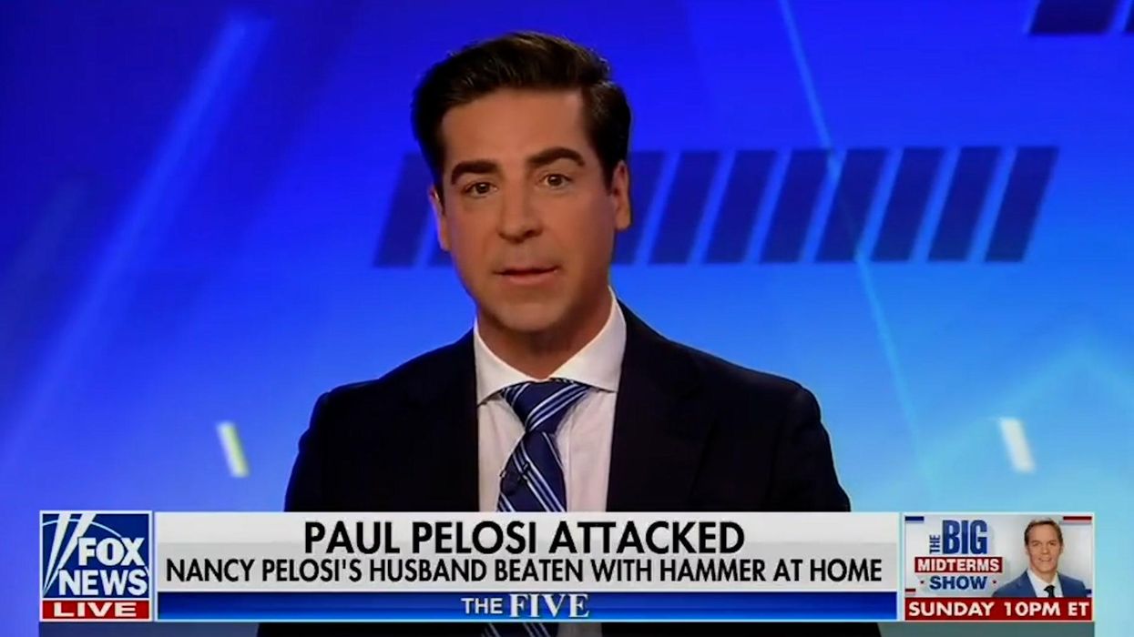 Fox News's Jesse Watters dismisses Pelosi attack as 'a lot of people get hit with hammers'