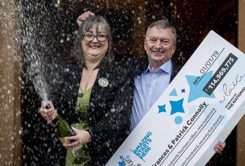 Frances and Patrick Connolly scooped the EuroMillions jackpot