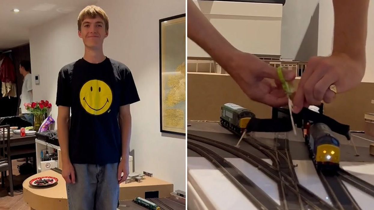 Francis Bourgeois opens model railway that runs around his entire apartment