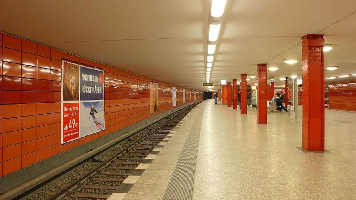 Frankfurter Allee station, where the two men were arrested