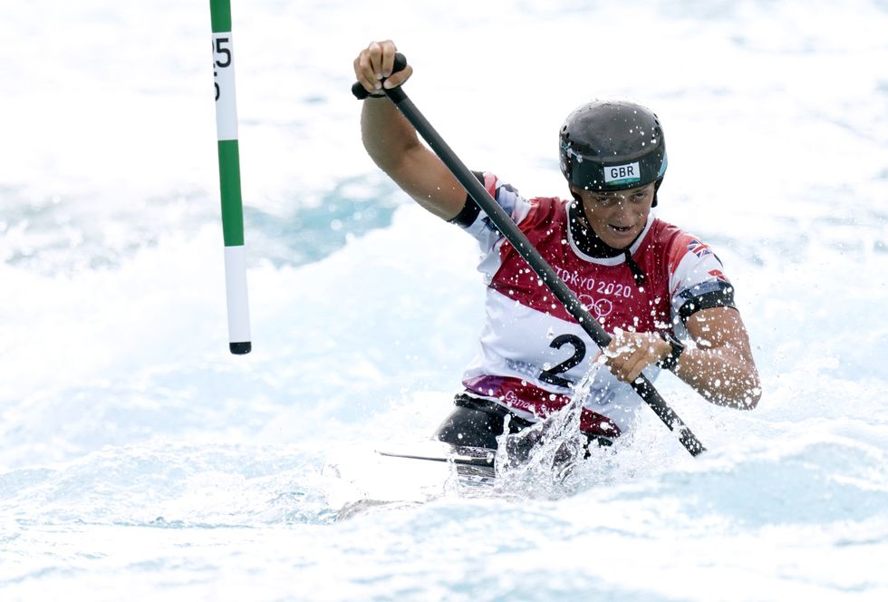 Franklin during the Women\u2019s C1 Canoe Slalom Final (Danny Lawson/PA)