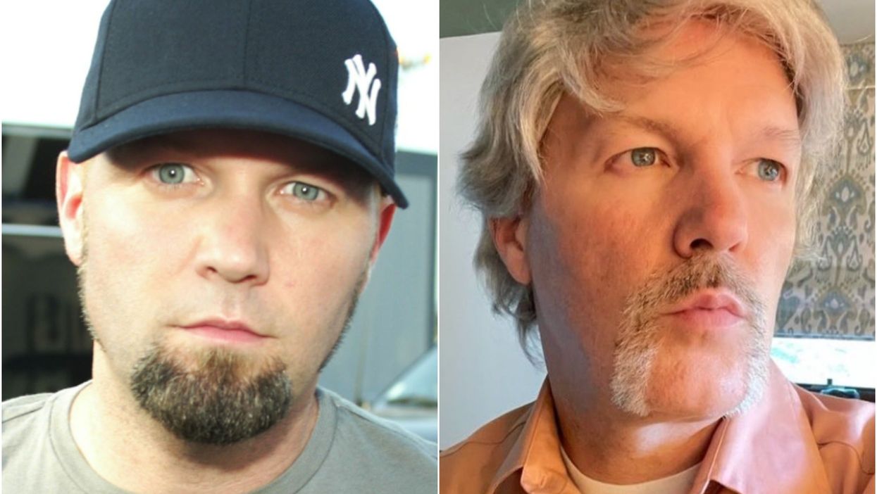 <p>Fred Durst pictured in 2003, and in a new Instagram photo</p>