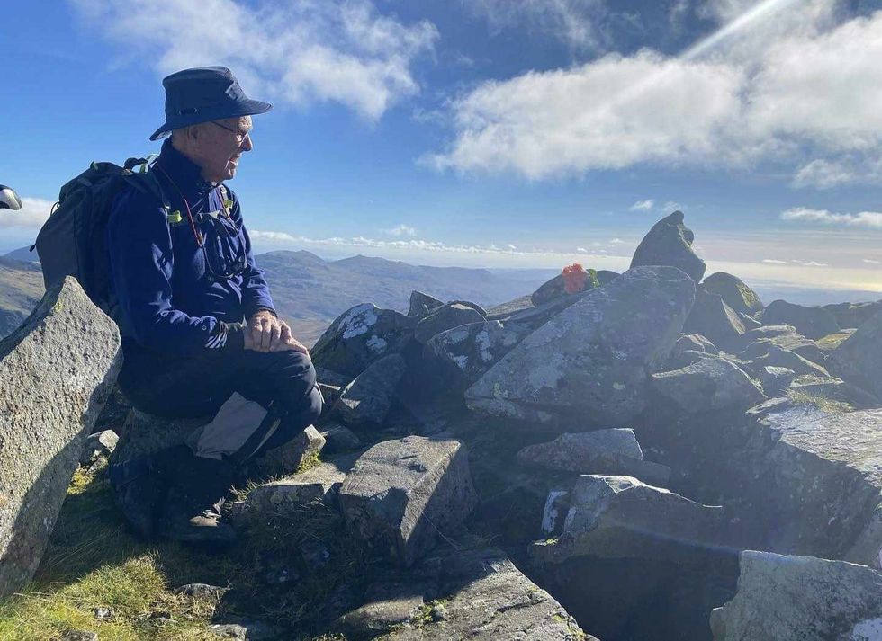 Fred Ward pictured on the summit of Scafell Pike