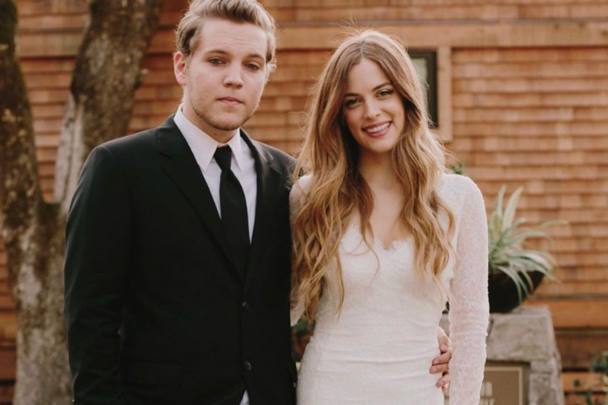 From left: Benjamin Keough stands next to his sister Riley Keough