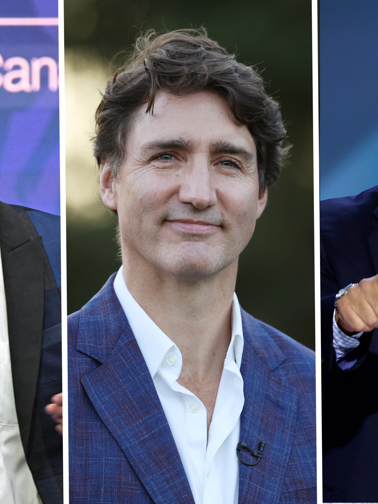 From left: Jordan Peterson, Justin Trudeau, Tucker Carlson.