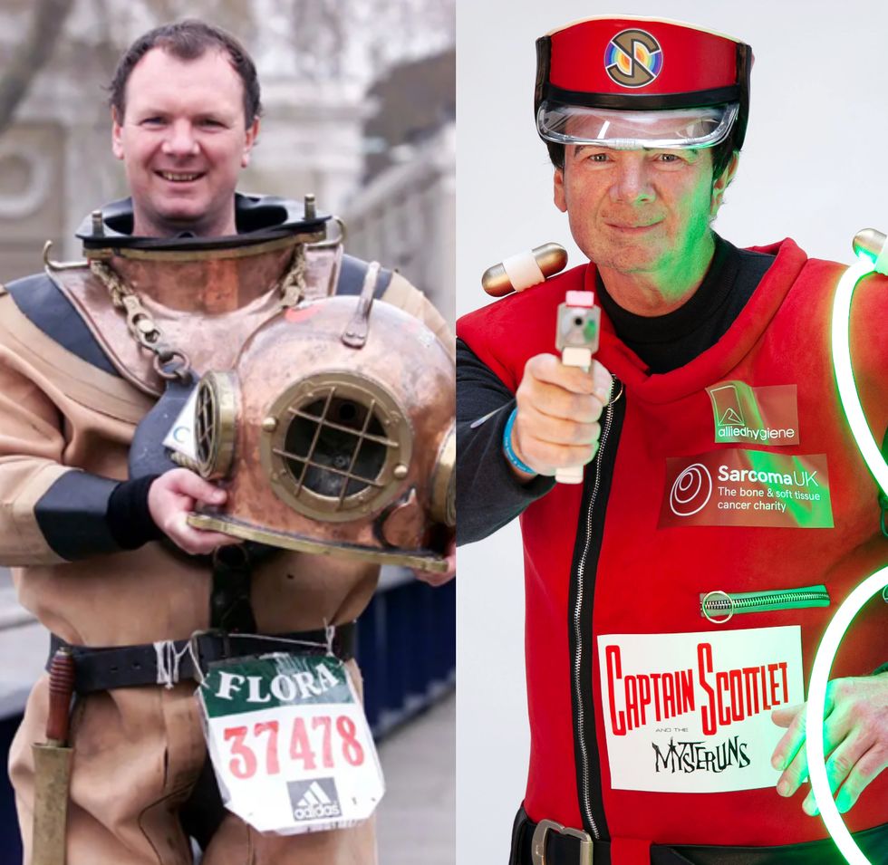 Last race for man known for taking on London Marathon in deep sea diving suit