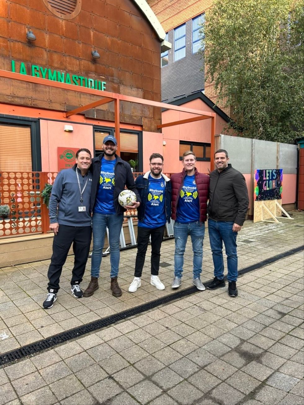 Welsh police officers take on Hollyoaks cast members in charity football match