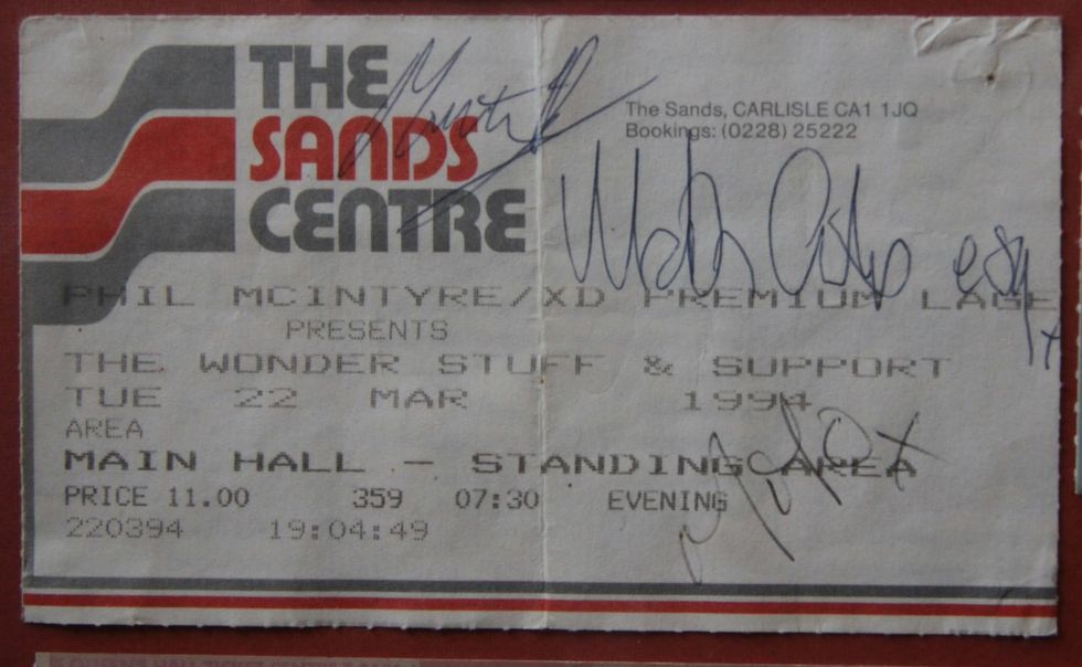 Galbraith's ticket for the 1994 gig