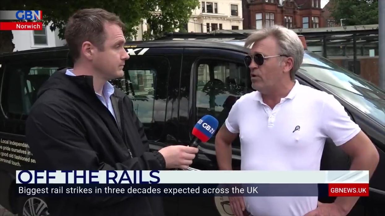 Awkward moment GB News interviews cab driver who actually supports the rail strike