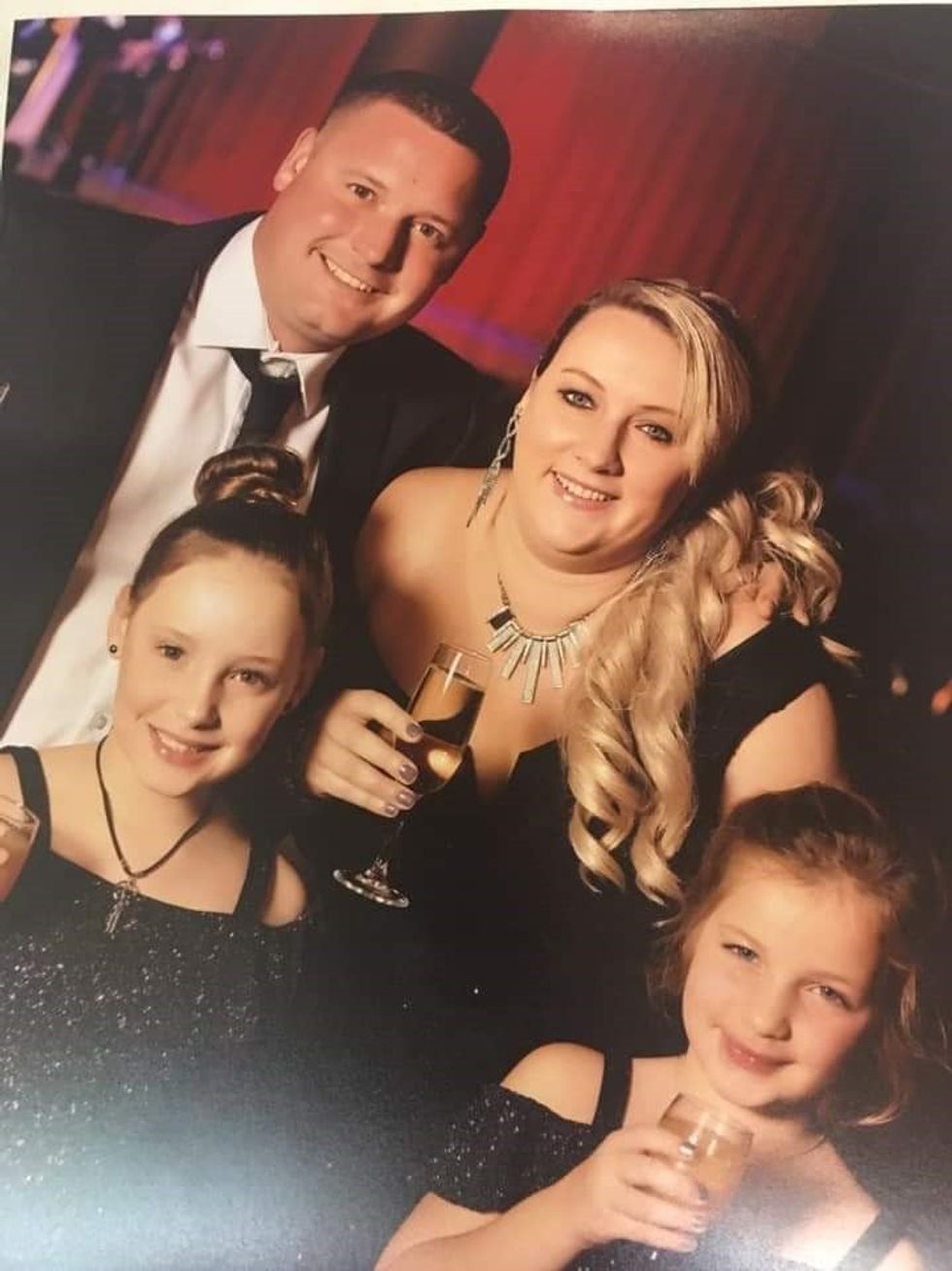 Gemma with her husband, Ben, and daughters (Gemma Ellis/PA).