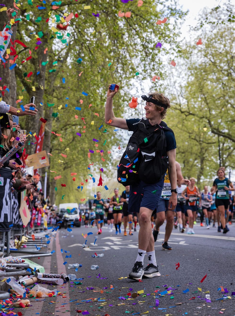 Runner recalls ‘special’ moment breaking Rubik’s Cube record at London Marathon
