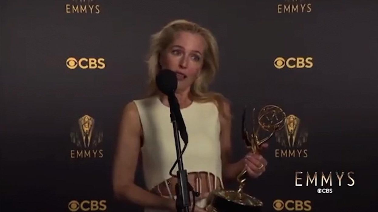 Gillian Anderson's Margaret Thatcher has been compared to SpongeBob and she loves it