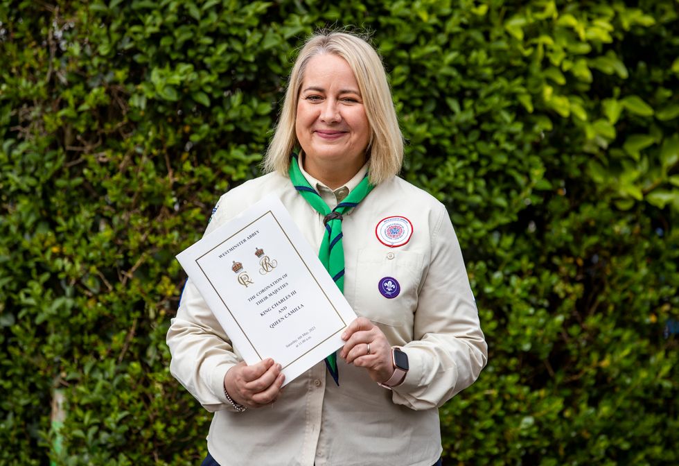 Gillian McEvoy, Explorer Scout Leader from Bangor, Northern Ireland, who was invited to the coronation