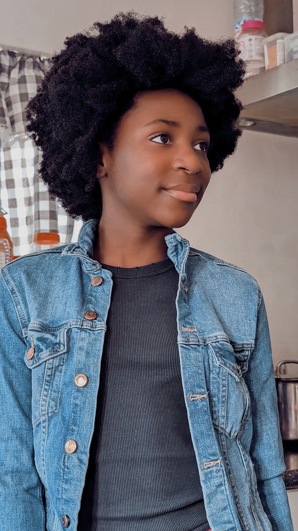 Girl looking into distance