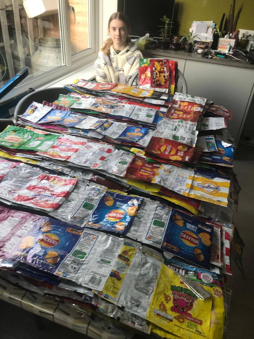 Teenager makes survival blankets from crisp packets to ‘make a