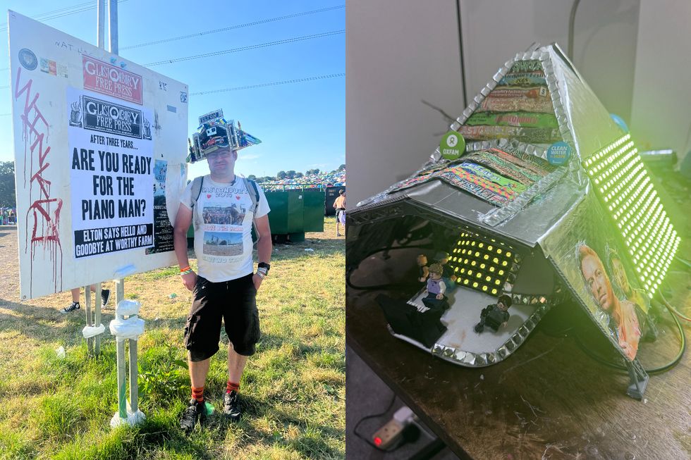 Glastonbury superfan’s 3D-printed Coldplay hat pays off after line-up announced